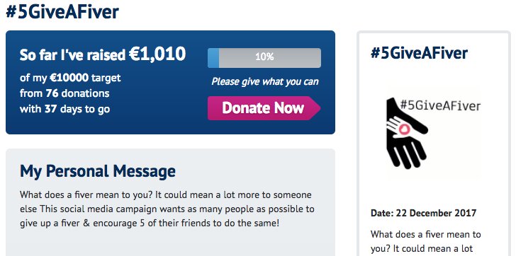5GiveAFiver's tweet photo. We have surpassed €1000 💸🖐️💛✨ for @SVP_Ireland 
Thank you to everyone who has donated and shared 👉https://t.co/5NfXMyKPNC
Only €9K more to go 🙈 We can do it with your help!
https://t.co/5NfXMyKPNC https://t.co/MX28c9g1mE