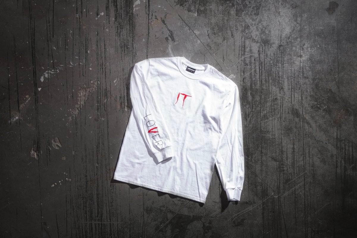 thehundreds's tweet photo. The Hundreds X IT "Cast" long-sleeve, featuring a red embroidered V over the word "LOSER," just like Eddie's cast :: Available now https://t.co/jbLFKMheLG https://t.co/4FK04dTnTu