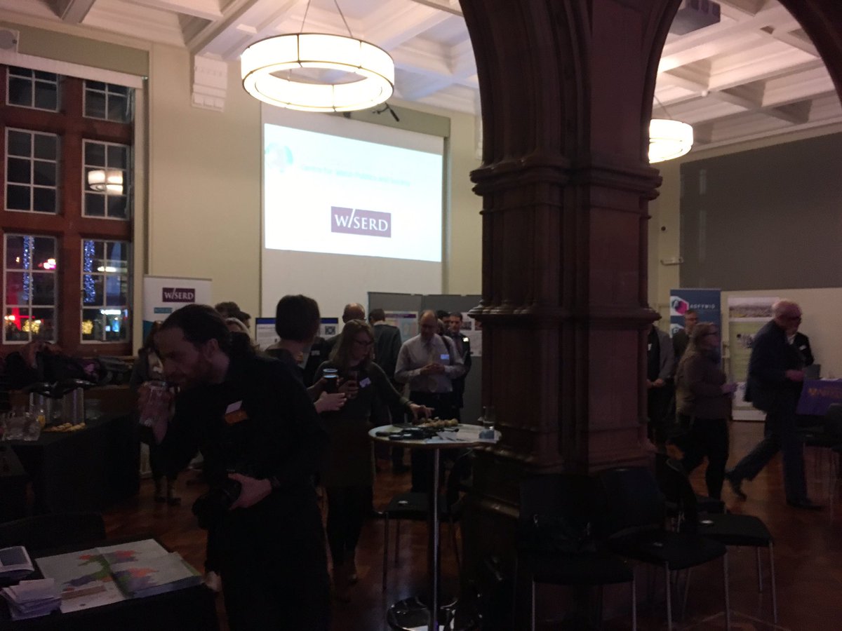 Great to promote <a href="/CWPSAber/">CWPSAber</a> <a href="/WISERDNews/">WISERD</a> <a href="/AU_DGES/">Geography and Earth Sciences @ Aber Uni</a> research at Cardiff Pierhead this evening. Thanks to everyone involved.