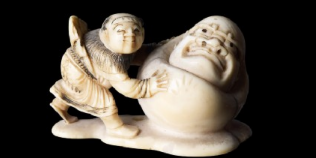 UniofOxford's tweet photo. The yuki daruma, by Japanese carver Masahiro, is a version of a traditional Japanese Daruma; a hollow, round doll modelled after Bodhidharma, the founder of the Zen tradition and Buddhism. This ivory figurine can be found at the@AshmoleanMuseum: https://t.co/zKFVubHGty #OxAdvent https://t.co/gloEr52lD2