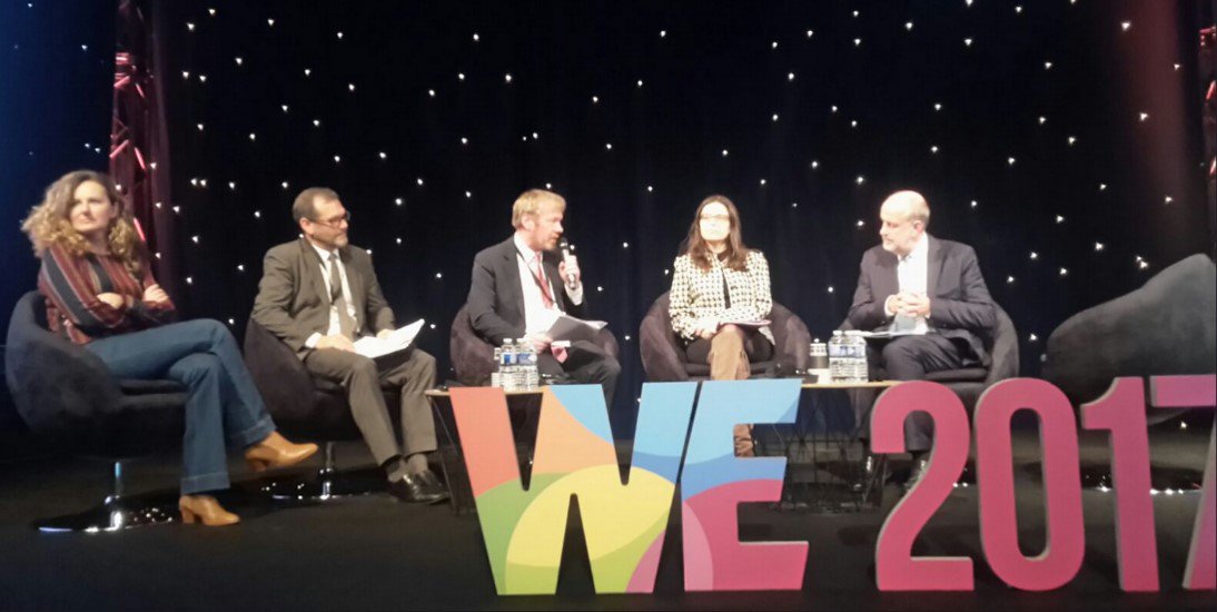 suez's tweet photo. Clôture du #WE2017 par Bruno Lechevin @ademe &amp; @helene_valade : "Cette semaine, nous avons retrouvé l’élan de la #COP21. Pour l’ensemble des acteurs, il y a une nécessité d’accélération. " https://t.co/x4wHt09orb