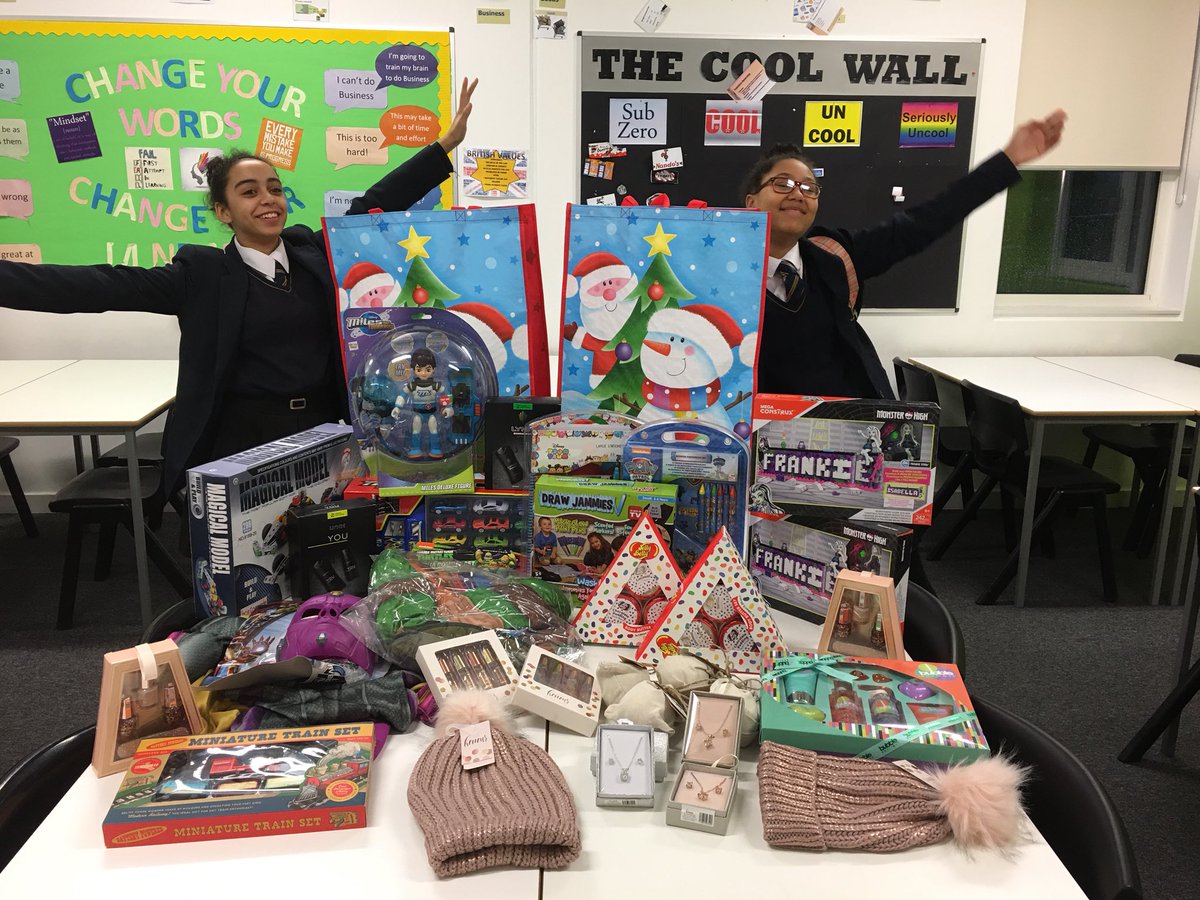 AH_TeamBusiness's tweet photo. 8DGr raised lots of money for @KEY103 #MissionChristmas and bought this amazing array of presents to donate! Very proud form tutor @AllHallowsRC https://t.co/ekghLz1DQ5