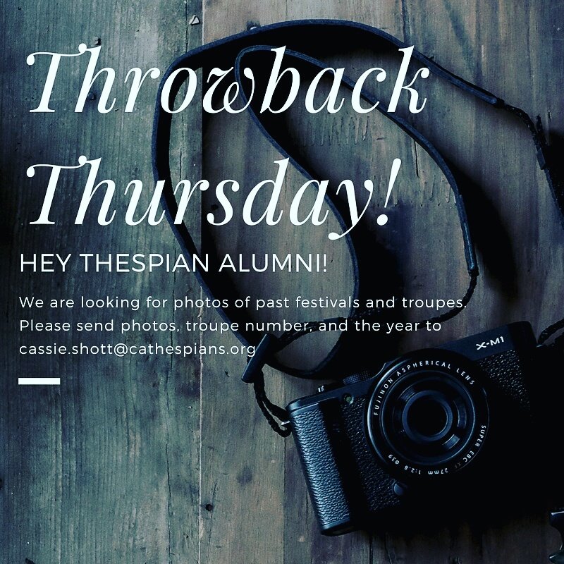 Hey Thespian Alumni! We want your pix of festivals past to feature on our feed. So dig into those shoeboxes and DM them here! #ThrowbackThursday