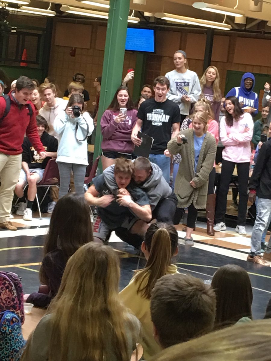 Winter Wishes at LHS!  Dreams do come true! 😂 <a href="/LHSwrestlers/">Lafayette Wrestling</a> 🖤💛 #connectedlancer