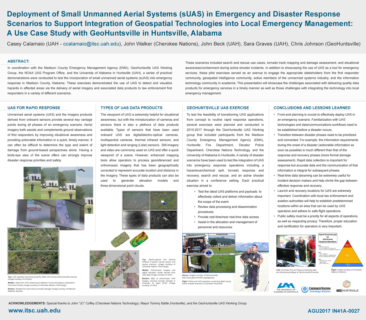 ITSC_UAH's tweet photo. Come meet John at the #AGU17 poster session going on for the next hour! https://t.co/k6VI7SnIBn https://t.co/dnI4vvIQcd