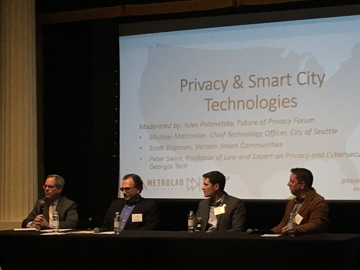 pingeorgia's tweet photo. GT law professor @peterswire speaking about the importance of de-identification of data when it comes to privacy in smart cities #MetroLab2017 @MetroLabNetwork @georgiatechbsch @IPaTGT @GTCUI @mikematt #SmartCities #privacy https://t.co/MvpDcPVq7q