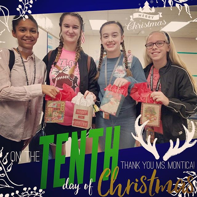 WaxahachieISD's tweet photo. On the TENTH day of Christmas Ms. Montica and Grace brought the @WaxahachieISD @FinleyJrHigh #CheyAnnes .....Candy Canes! π·: https://t.co/X0039g6Qtu