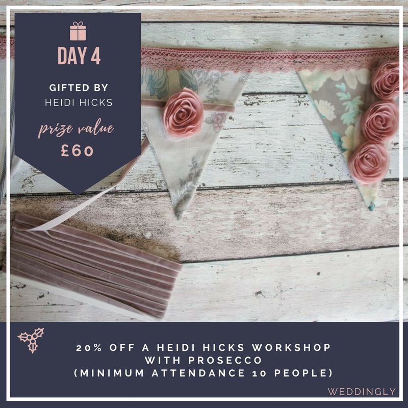 PlanWithToast's tweet image. 🥂GIVEAWAY PRIZE ALERT🥂Today’s gift from @HeidiHicksLdn is a fabulous discount off a wonderful creative workshop. Perfect for the DIY Bride or Crafty Hens. To enter, simply Like, RT and enter your details here&amp;gt; weareweddingly.com/12-days-christ… #weddingwednesday #win #competition