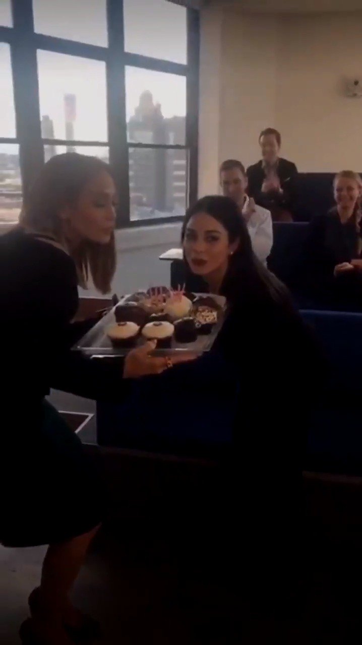 . & The Whole Crew Of Wishing Vanessa Hudgens Happy Birthday !  