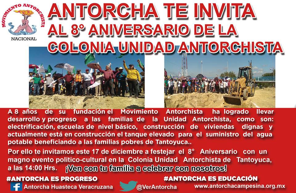 miguelangelt2's tweet photo. Festejarán antorchistas 8 años de fundación de la colonia Unidad Antorchista en #Tantoyuca #Veracruz @VerAntorcha @AntorchaOficial https://t.co/FySNiIpwiq