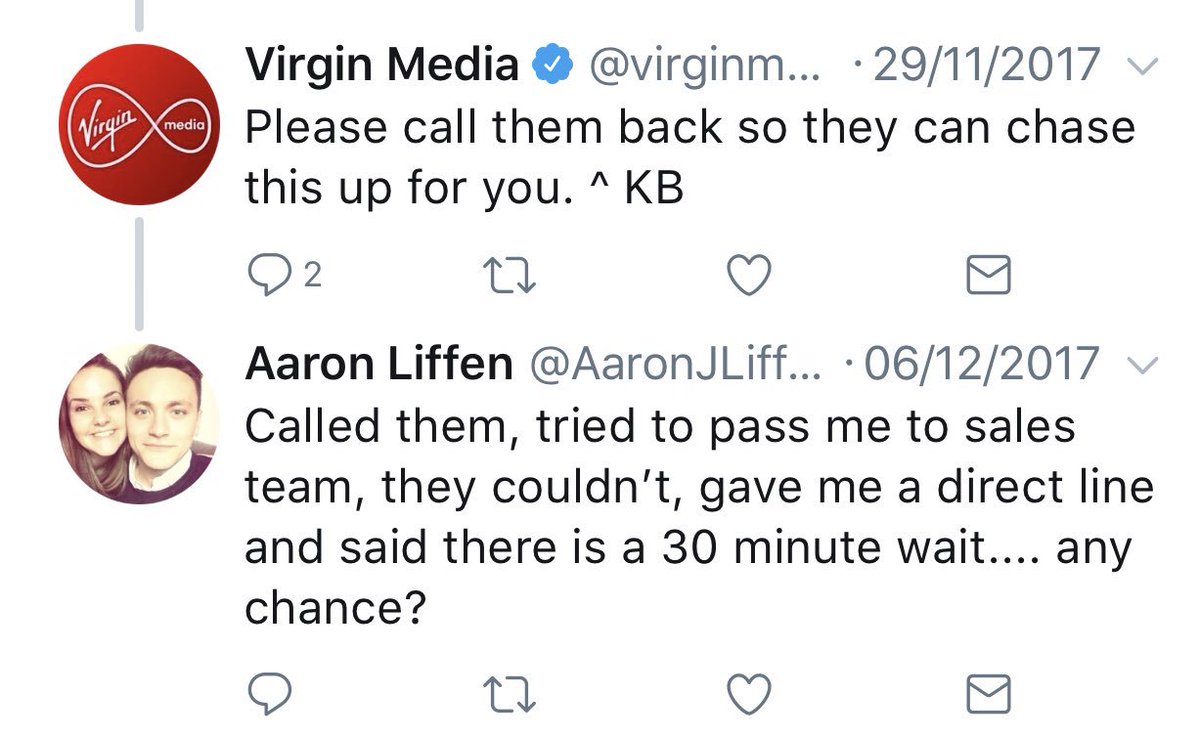 AaronJLiffen's tweet photo. @virginmedia The amount of time you guys have told me to call them I’ll end up having to buy another sim just for the minutes https://t.co/DlZwu9JGMn