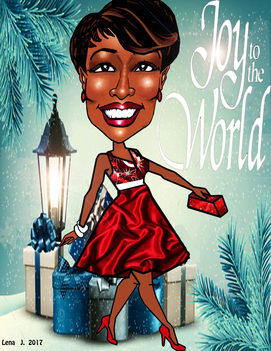 CARTOONSByLenaJ's tweet photo. @JoyAnnReid Due to a battle with the "Flu-Blues", I'm a lil' late with my "Happy Birthday!" wishes @JoyAnnReid---BUT I wanted to be right on time to send some holiday cheer your way! THANKYOU for your brilliance, truth, humor...your #BlackGirlMagic You are TRULY a #JoyToTheWord! #reiders ♥ https://t.co/rXBQ9Cjn4x