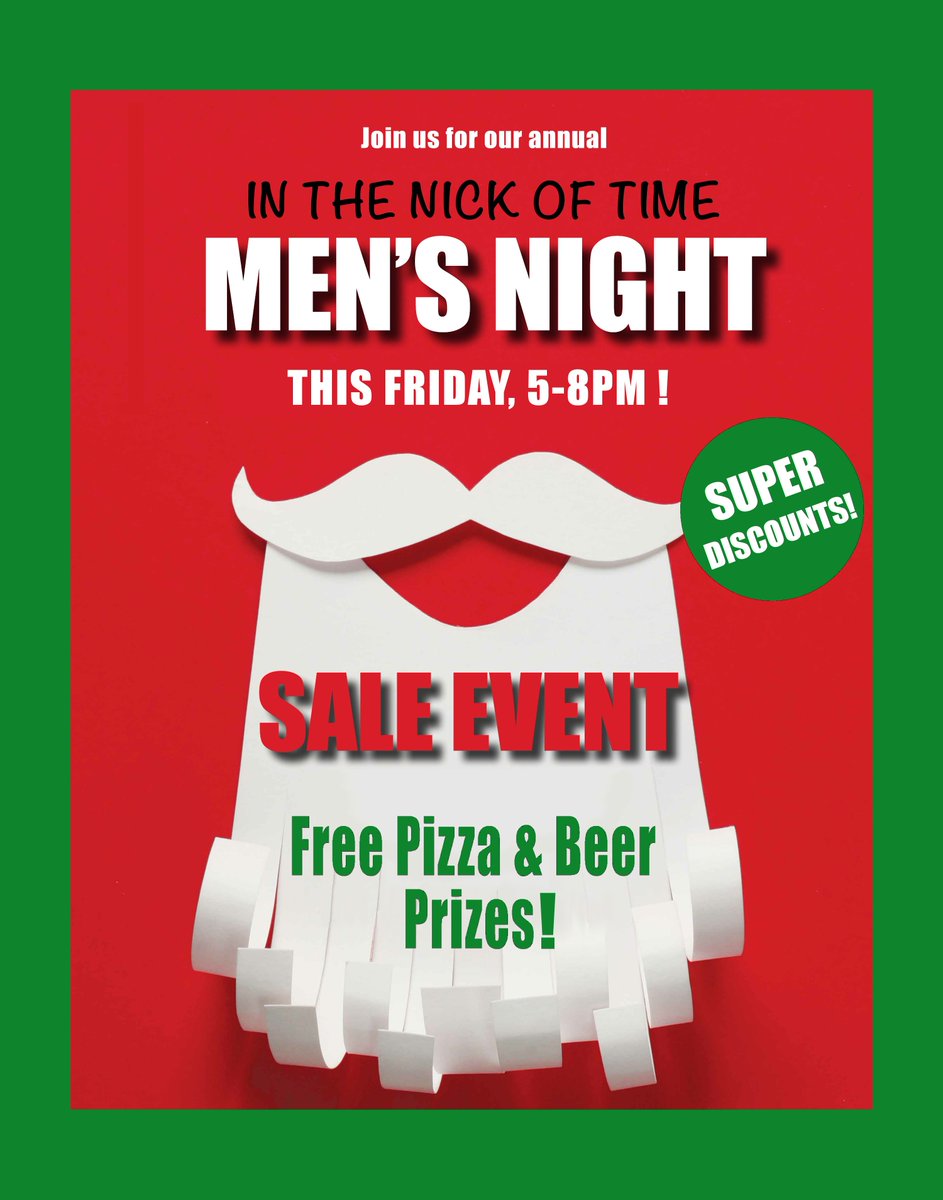 Jmorganltd's tweet photo. Join J.Morgan Jewelers for Guy's Night from 5-8pm for Free Beer &amp; Pizza for Shopping for that special someone! Ladies forward this to your special someone! 
Ladies invited too!                        
Enjoy a 30% Discount! from 5-8PM https://t.co/Fb2XI3Q09o