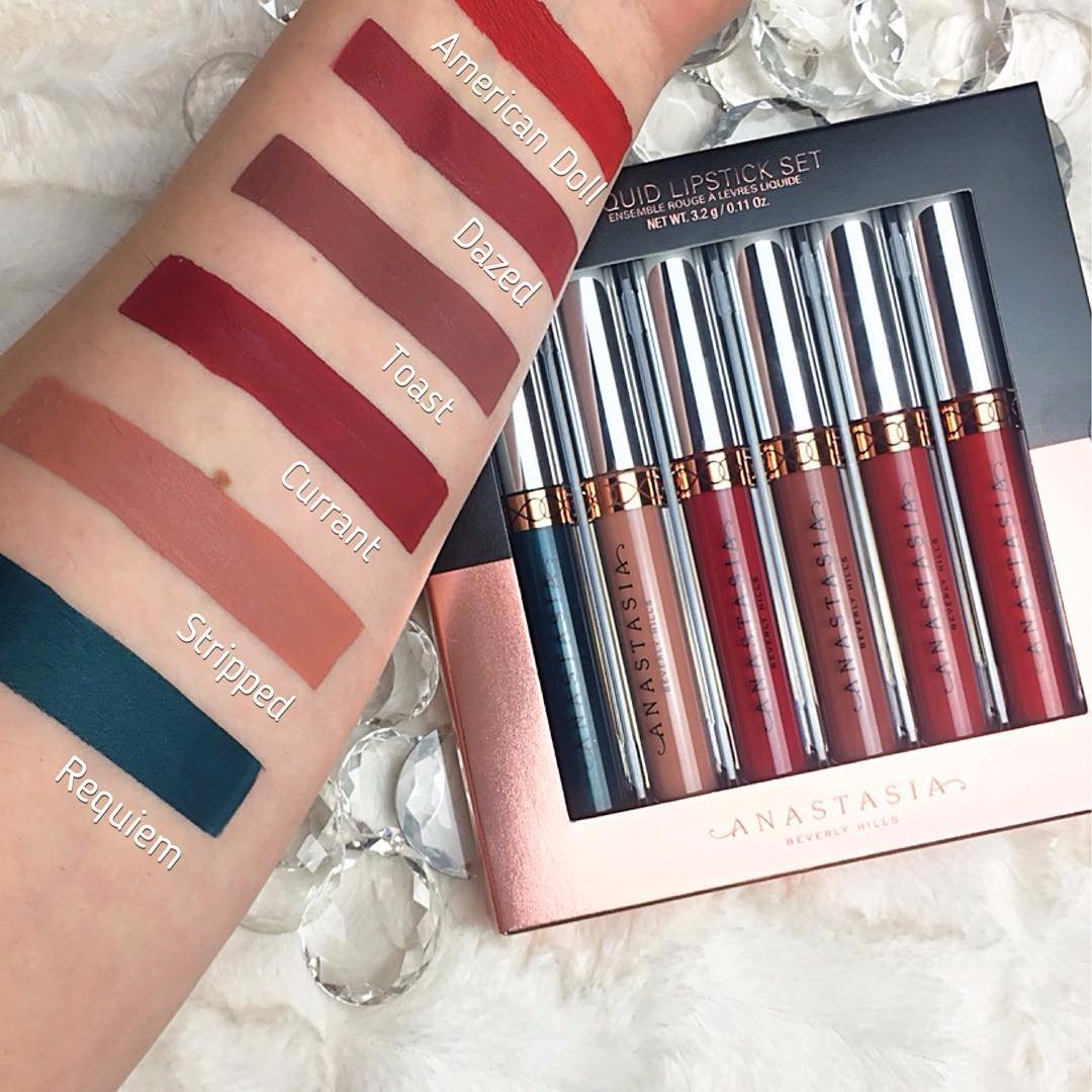 anastasia beverly hills holiday liquid lipstick set