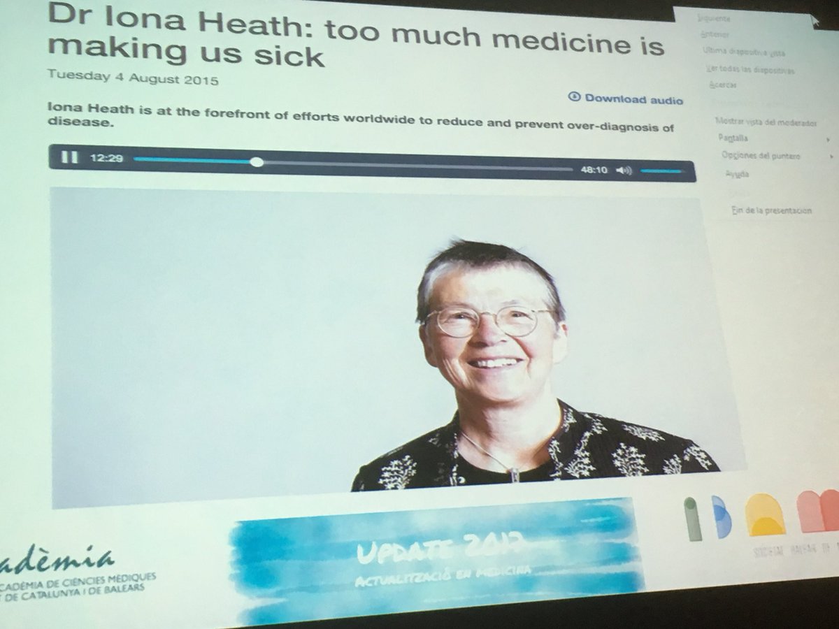 txemacoll's tweet image. ibamfic: RT rduror: Mar Vidal, Joven Médica de Familia de ibamfic en #Update2017 con AMBalear citando a iona_heath y JuanGrvas Recomendaciones NO HACER!