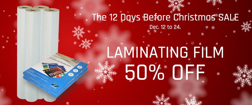 We have amazing deals for Laminating Film going on right now as part of our Christmas Sale! Shop here: hop.ca//supplies/lami…