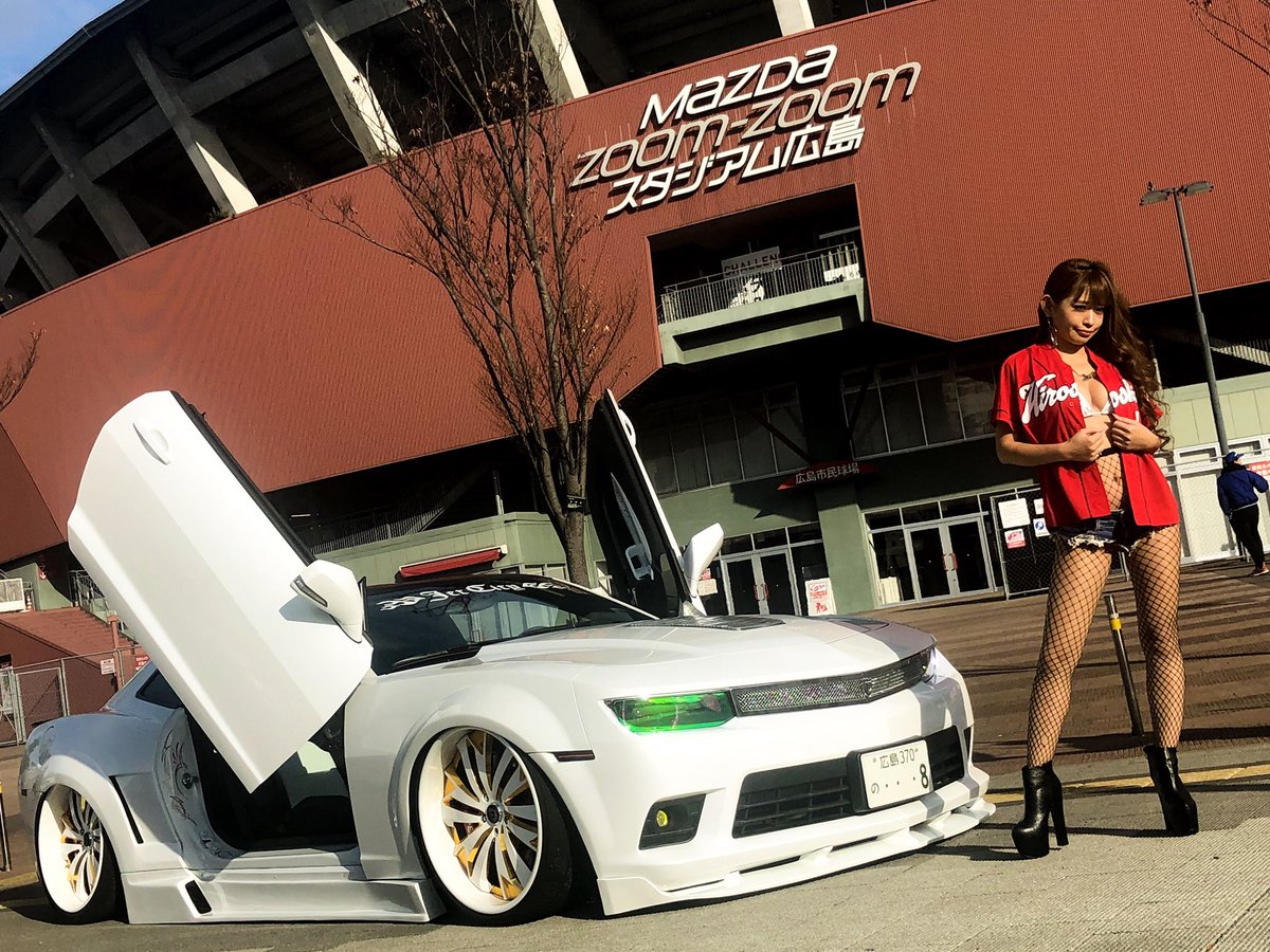 Jetcity 雑誌撮影ver2 ジェットシティ Jetcity アメ車 カスタムカー 肥後なつみ Camaro フォローミー Followme Zoomzoomstadium カープ Carp 広島 カープ女子