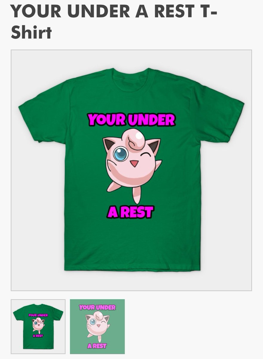 JCDC1221's tweet photo. NEW SHIRT!!! "YOUR UNDER A REST" (all shirts are on sale right now for a limited time!) #jigglypuff
#smash64 #SuperSmash #teepublic #tshirt https://t.co/IslgAw3jaA? https://t.co/mK3ygWq9eW