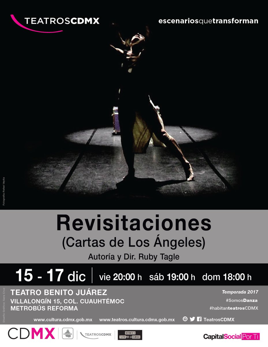 Tenemos #PasesDobles para "Revisitaciones (Cartas de Los Angeles)" VIERNES 20 hrs #TeatroBenitoJuárez envía ANGELES y TU NOMBRE a promocionesociodf@gmail.com