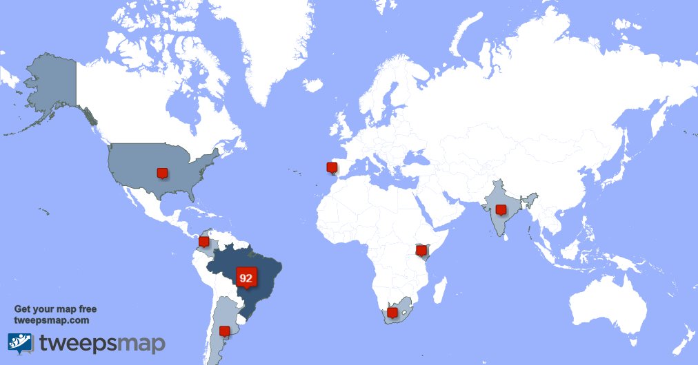 heey_naanda's tweet photo. My followers live in Brazil (91%), USA(3%)... Get your free map: https://t.co/XIA7EvAq9D https://t.co/RsbLw1aFp0