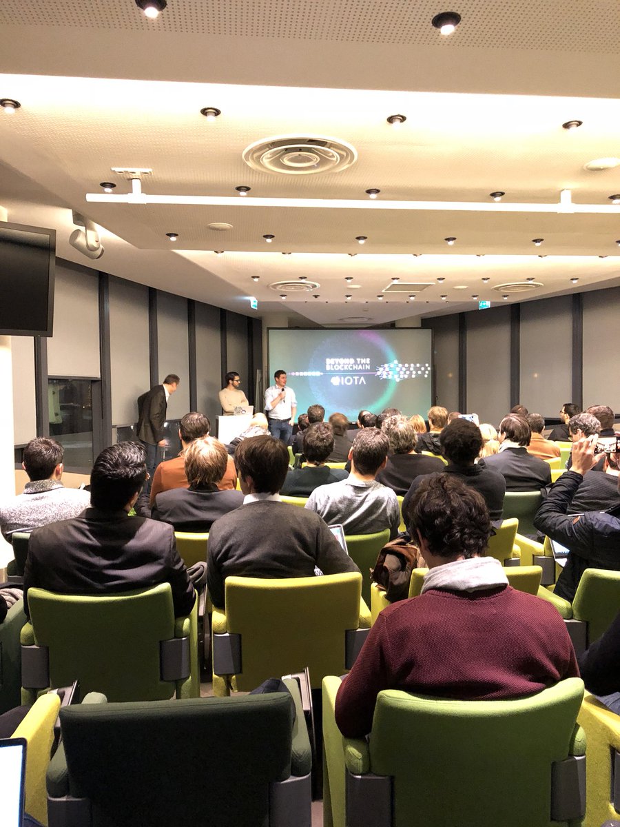 vugteveenIO's tweet photo. Interesting presentation from #IOTA about #TheTangle at #Microsoft in Paris. To clarify: IOTA is not in partnership with Microsoft. https://t.co/ncIgiBnVg9