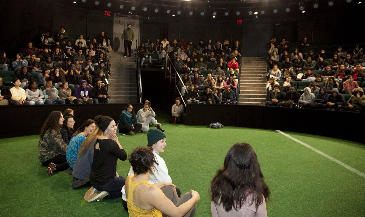 LCTheater's tweet photo. Students in the house! Today is our 4th #OpenStages all-student matinee for #TheWolvesLCT. Help us bring even more students to see @MyFairLadyBway this spring!
Learn more about @lctopenstages and support our education program: https://t.co/6j3bnJq8Ie https://t.co/8dI9QTxzXe