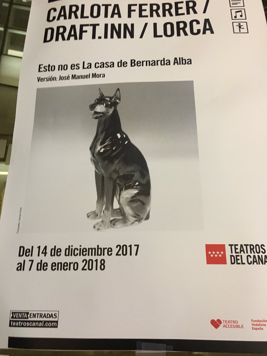 autenticoteatro's tweet photo. .@TeatrosCanal #EstaNoEsLaCasaDeBernardaAlba Vaya doblete teatral Emocionada x ver sta obra q será grande,seguro Ver lo nuevo d @carlotaFerrer1 Volver a ver,después d mucho tiempo,a @euponcela Recuerdo 1 maravillosa #Bernarda interpretada x #IsmaelMerlo La d hoy tb será memorable https://t.co/5IQEBPLC7Q