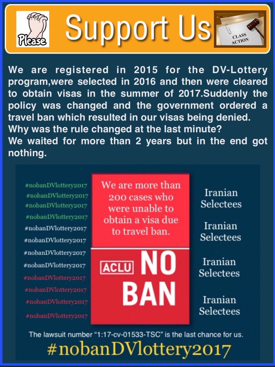 melikajmd's tweet photo. #SCOTUS , all appeal courts so far confirmed that #MuslemBan is unlawful and still u wanna meet it in next 4-5 months? We thought it is urgent situation.
@adctweets @OmarJadwat @JB_Cox @AtghIgov @YolandaCRondon @Scotus 
#NoBanDvLottery2017 https://t.co/qUSgQRbVRm