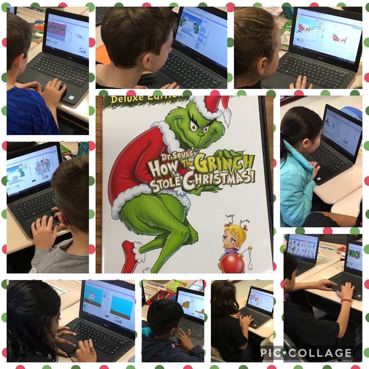 AlgorithmChef's tweet image. @scratch @codeorg Ss watched How the Grinch Stole Christmas and were tasked to create a holiday themed program using block based coding. #msecodes #LCPSCodes