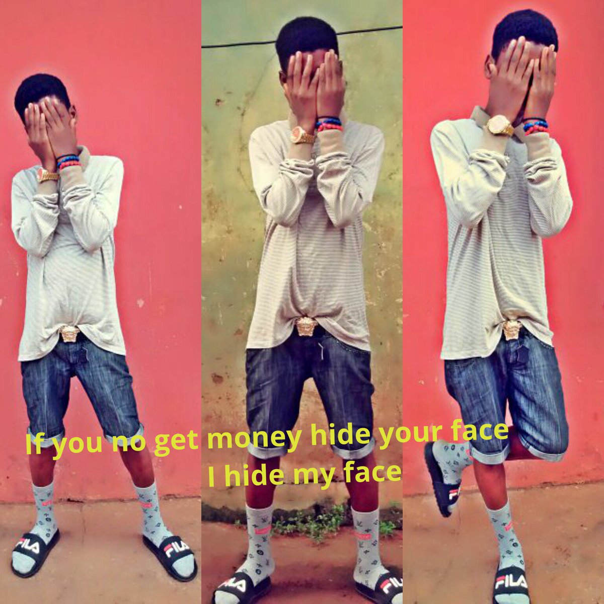 If you no get money hide your face