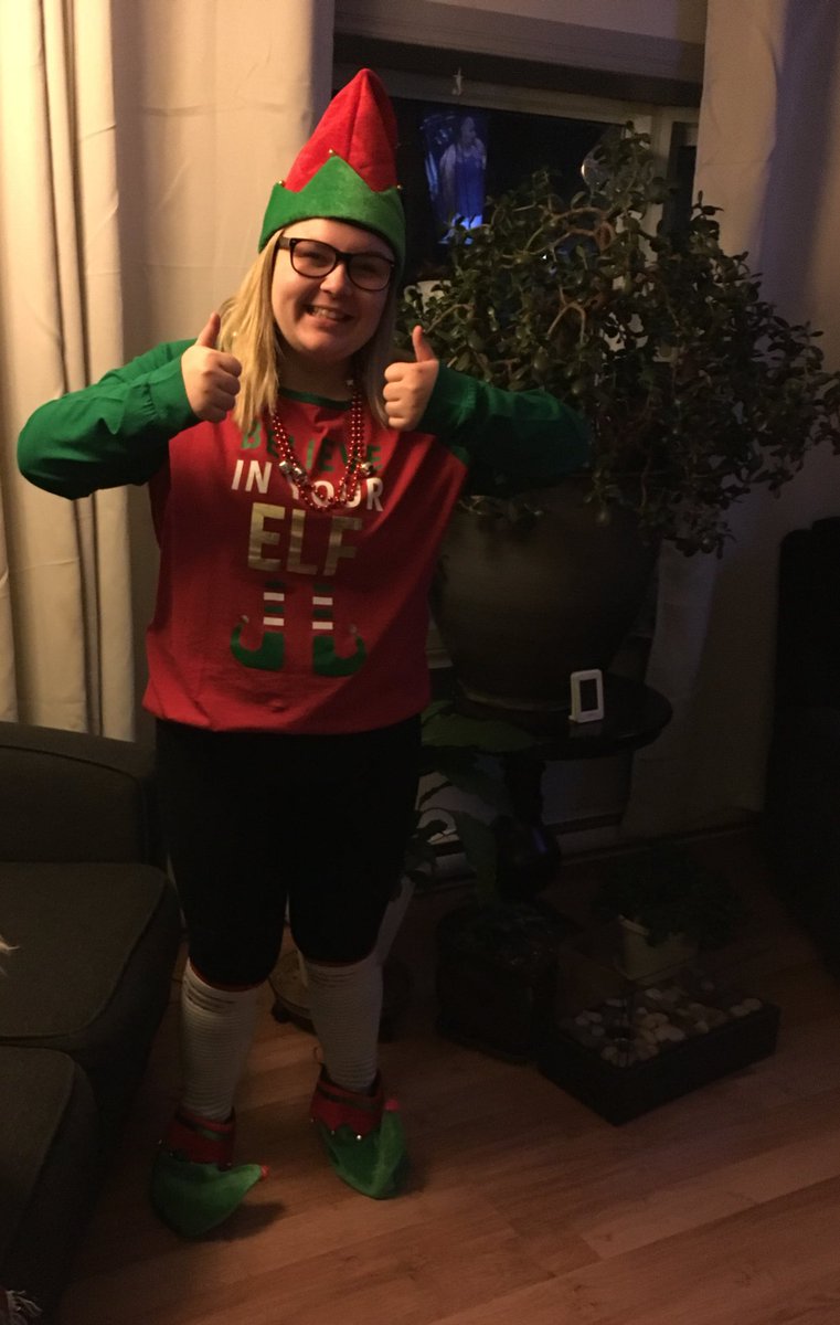kirstinderrett's tweet photo. The stuff I do for my placement. Kirstin believes in her Elf!!🎄❤️ https://t.co/aHIVF3SCmb
