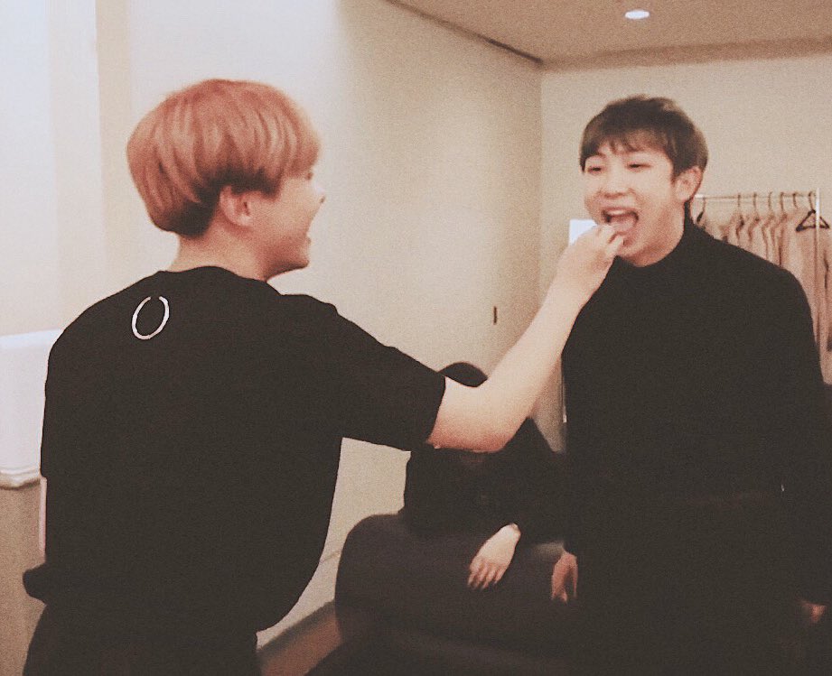 hoxeokie's tweet photo. namseok feeding each other strawberries?? yes please https://t.co/Y4mqbvkNDY