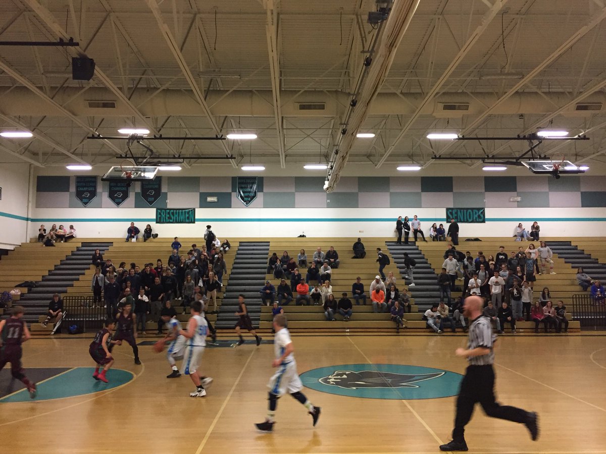 Jason_Mattick's tweet photo. Panther Challenge!! Cold Springs vs. O’Brien hosted at North Valleys HS. Both schools well represented by alumni at NVHS cheering on their future Panthers. Thanks to NVHS admin for making this happen for the 7th year. #theValleys #greattradition 🏀 #wearewcsd https://t.co/jJCiaaPcuN