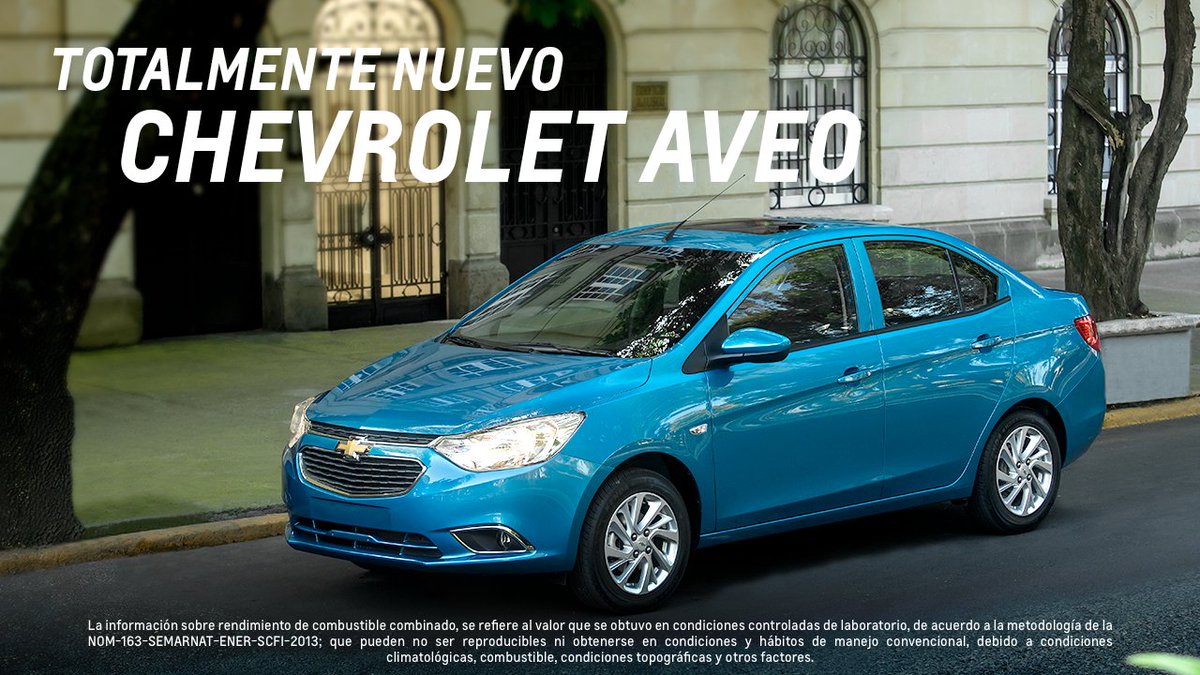 ChevroletMexico's tweet photo. El totalmente nuevo Chevrolet Aveo evoluciona, con un rendimiento de combustible mejorado de19.5 km/l para que lo lleves a donde quieras. #AveoConTodo https://t.co/Pz7JTyxDZ3