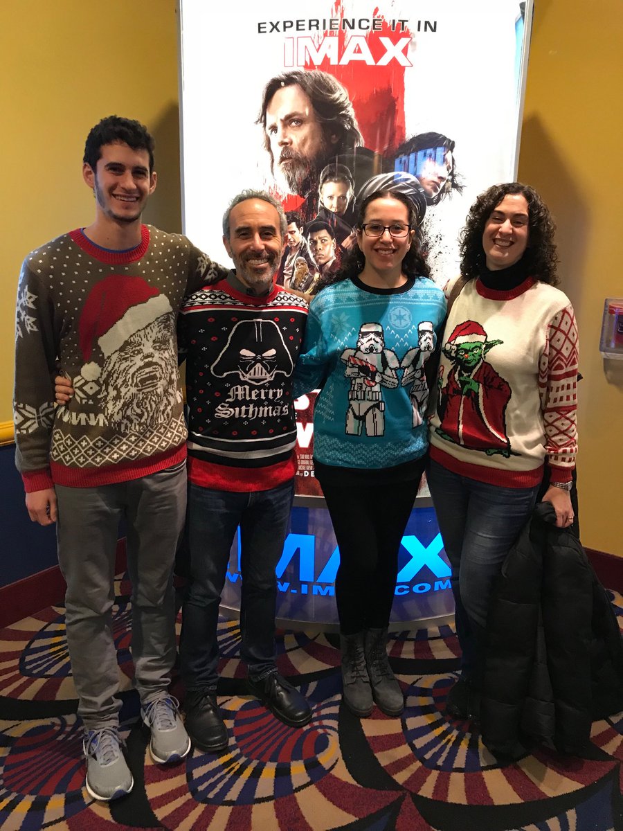 Family outing for the first night of #TheLastJedi ...so excited!!!