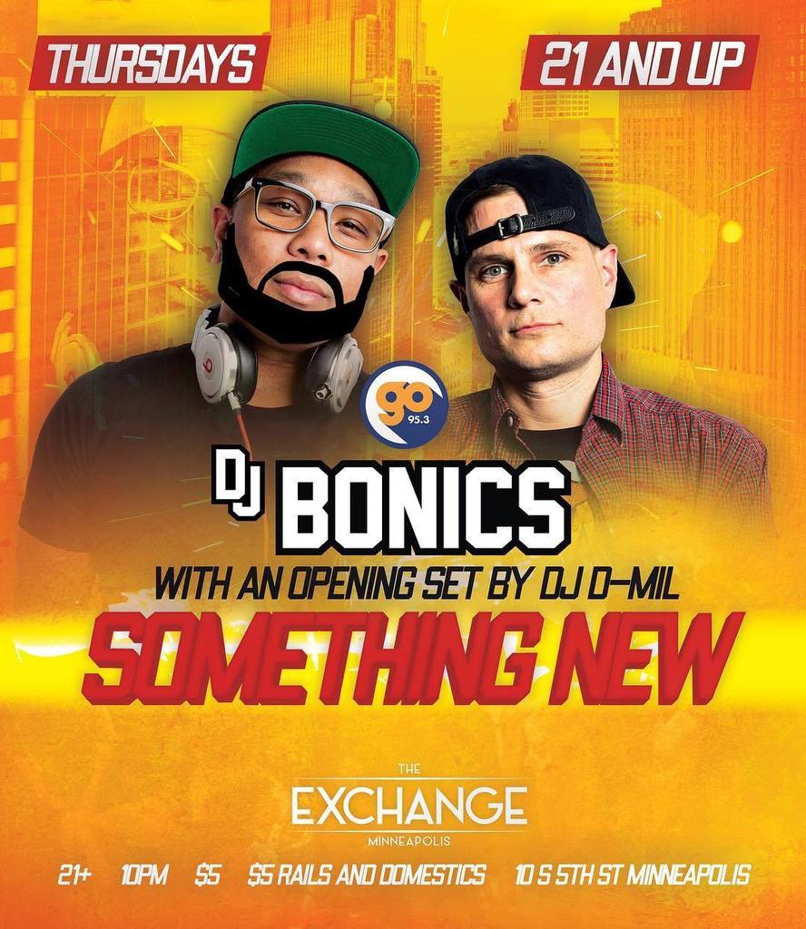 OnAirMD427's tweet image. Had to draw the fake beard and mustache combo in there... Twin Cities! Come party tonight for “Something New” @theexchangempls ! Me and @djdmil gonna make ya dance. Come have a drink and turn up. Our Thursday night party WEEK 3. #TGOD #GoBonics #heavyhit… ift.tt/2B0thTx