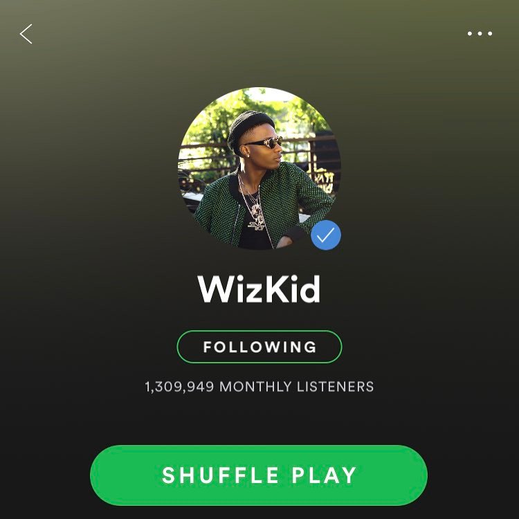 Wizkid was made the cover of, some of Spotify's most popular channel and he was the first Nigerian and Africa based artist to have the Spotify blue stamp.