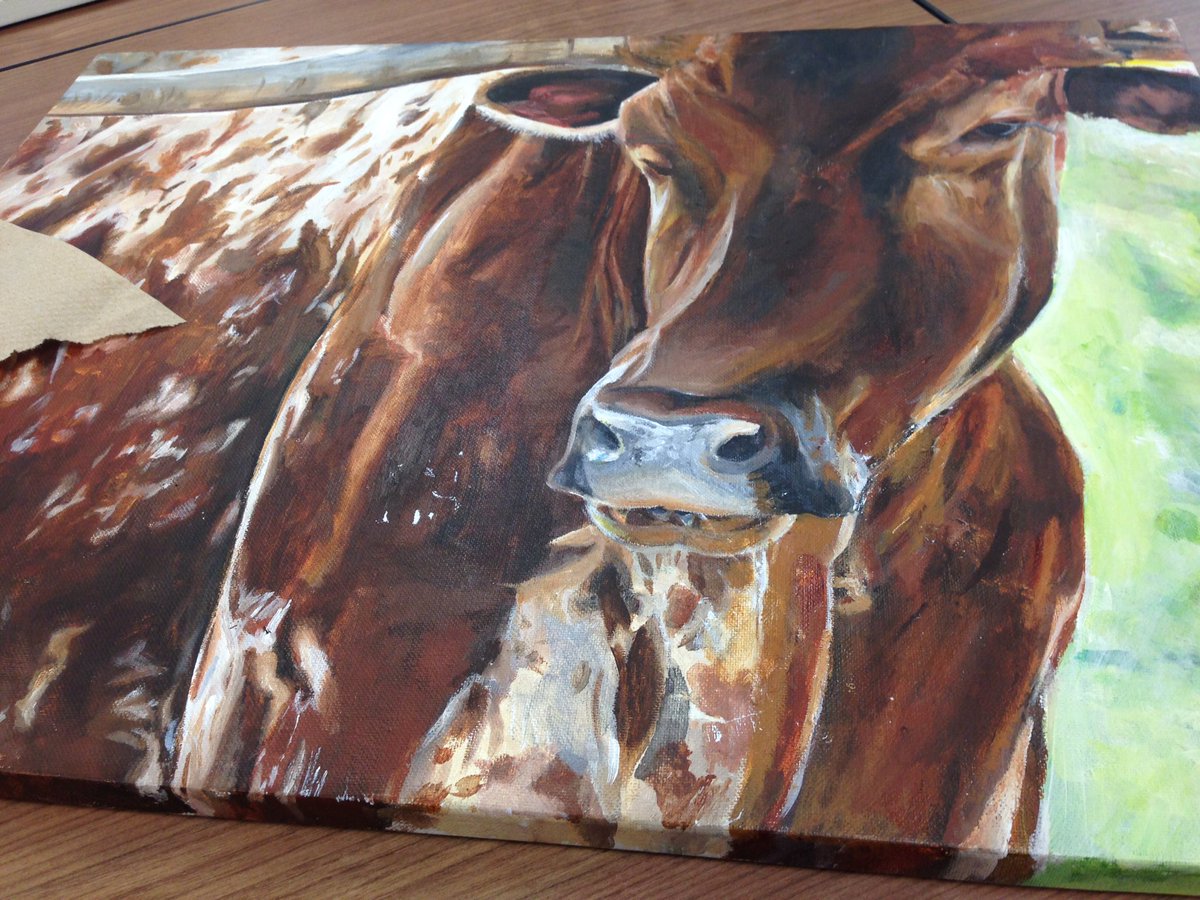 CBHS_VisualArt's tweet photo. the AP art students aren't horsing around, they're Rodeo Art pieces are moo-ving along nicely #RodeoPuns #yeehaw https://t.co/WN7lUJCAQj