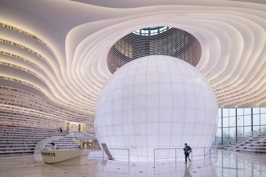 TharpeEng's tweet photo. The Tianjin Binhai Library reminds us that buildings are more than their structural components. Understanding and designing for people, their lives, and their interactions are key factors towards supporting cultural development and growth around the world. #tianjinbinhailibrary https://t.co/91uBOqtNSk