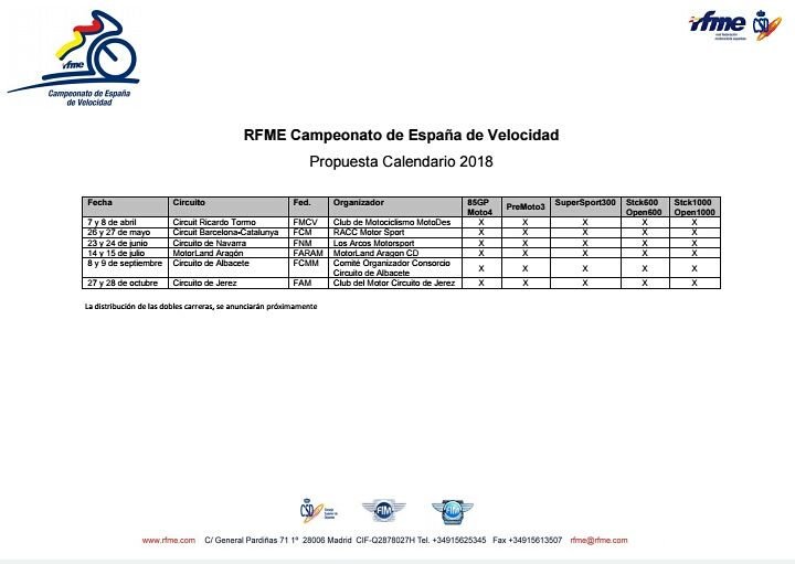 Calendario #rfmecev 2018! <a href="/circuitodejerez/">Circuito de Jerez-Ángel Nieto</a> <a href="/CircuitAlbacete/">Circuito de Albacete</a> <a href="/CircuitoNavarra/">Circuito de Navarra</a> <a href="/CircuitValencia/">Circuit Ricardo Tormo</a> <a href="/Circuitcat_es/">Circuit de Barcelona-Catalunya</a> <a href="/AragonMotorLand/">MotorLand Aragón</a> nos vemos el año que viene!!