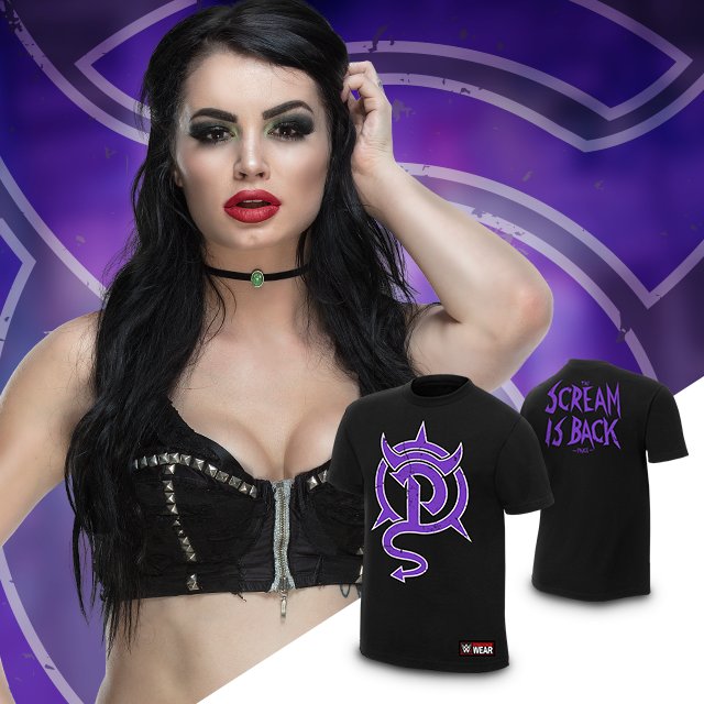WWEShop's tweet photo. #TheScreamIsBack! New @RealPaigeWWE authentic t-shirt now available at #WWEShop. #WWE #Paige
https://t.co/EREs89WOjI https://t.co/mVM254jWf1