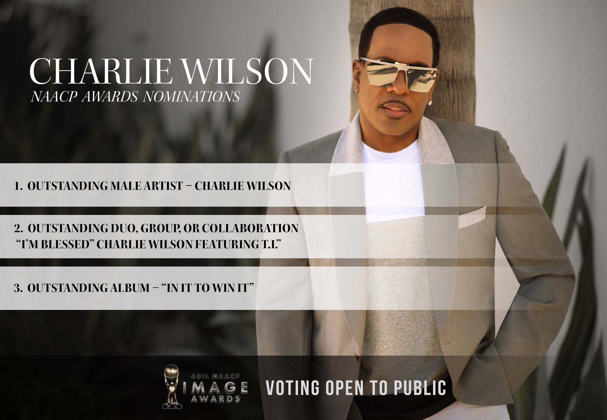 Charlie Wilson On Twitter Just One Day Left To Vote For The Naacp Image Awards Get Yours In For Uncle Charlie Now Https T Co Cx5ek0xfrn Have credits or other information to add to i'm blessed by charlie wilson? twitter