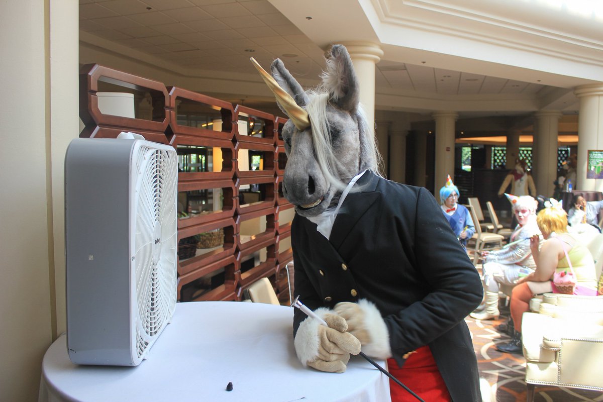 EquusSilvermane's tweet photo. Cooling off, cuz you know this ascot makes me so HOT! #ThrowBackThursday #FTM2015 #FursuitFriday (because I'm a unicorn, I do as I please!). Keep it #Classy! https://t.co/FC2mKCOcRv