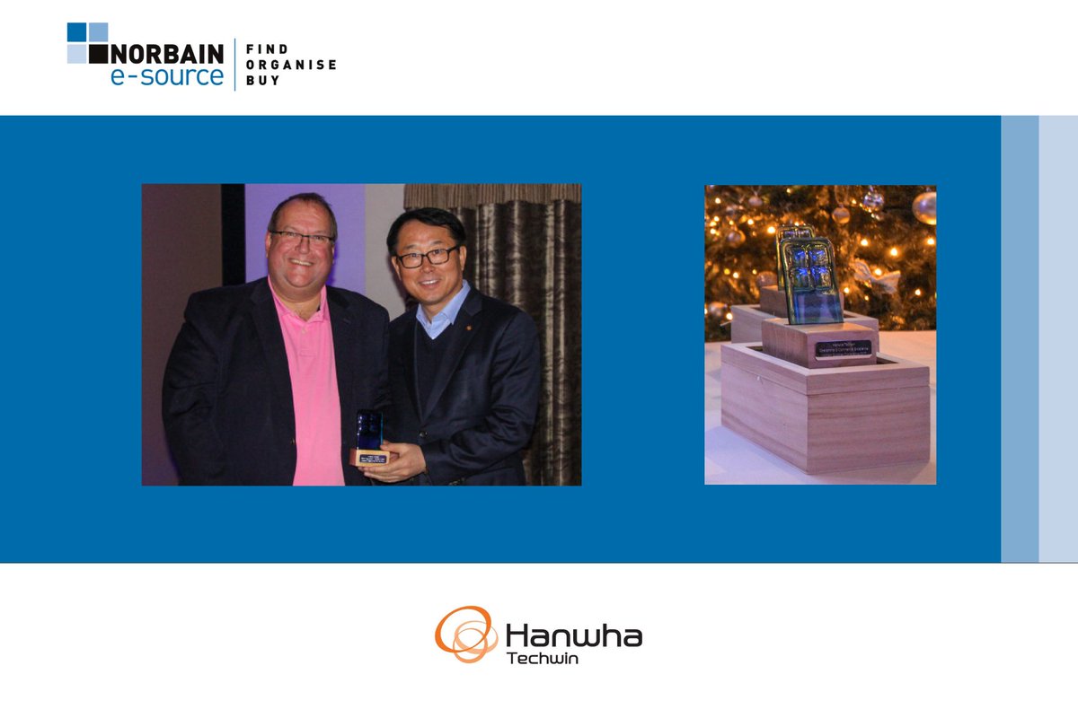 Norbain premia a Hanwha Techwin por su "excelencia operacional y comercial" ow.ly/9xw330heu5D