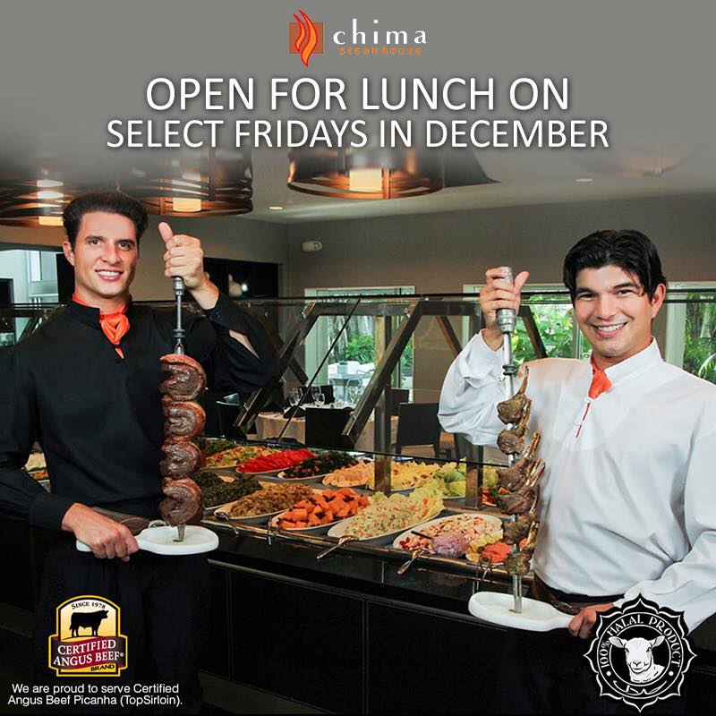 ChimaFtLaud's tweet photo. Have LUNCH on select Fridays at #ChimaSteakhouse during December! Check the link for details 👉🏻 https://t.co/WwDQZ1DBPL

#WineAndDineLauderdale #FineDining #steakhouse #steaklovers https://t.co/Gp1kUwDS88