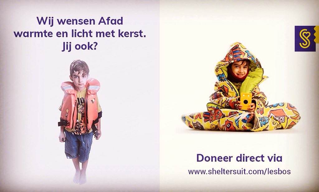 Missie: alle kinderen op Lesbos warm en droog de winter door! Samen met <a href="/Sheltersuit/">Sheltersuit</a> &amp; <a href="/WakaWakaLightNL/">WakaWakaLightNL</a>. Help je mee?! sheltersuit.com/Lesbos DANK