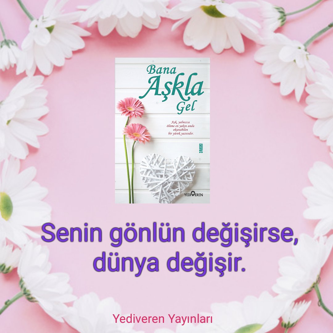 KitapMagazin's tweet photo. Senin gönlün değişirse, dünya değişir.
#banaaşklagel #akifbayrak #YediverenYayınları #aşk #kitap #yeni https://t.co/nEzjcag630