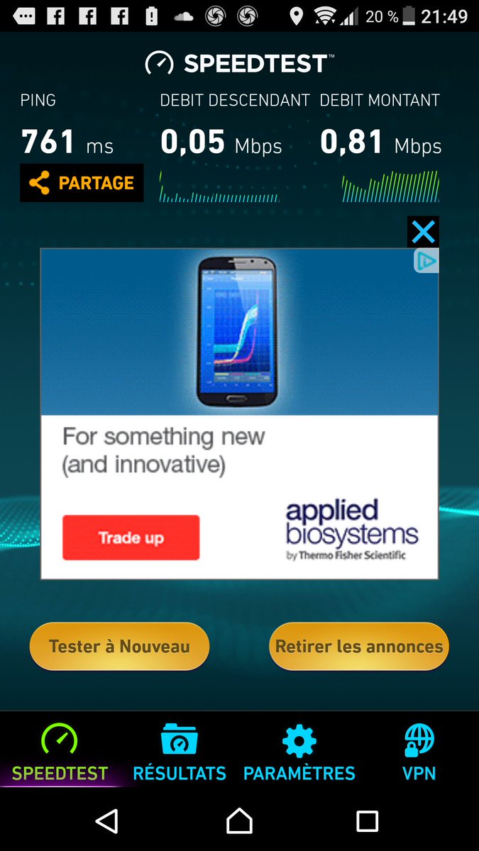 Geekdeejay's tweet photo. Coucou @Orange_France c est encore moi ! Quand est ce que vous allez proposer des connexion stables ??? 
#orange #connexiondemerde #ping https://t.co/DyVTMvzlCU