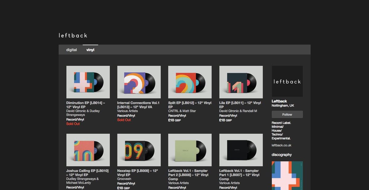 A large selection of our back-catalogue is now available digitally and on wax via our new <a href="/Bandcamp/">bandcamp</a> store. leftback.bandcamp.com