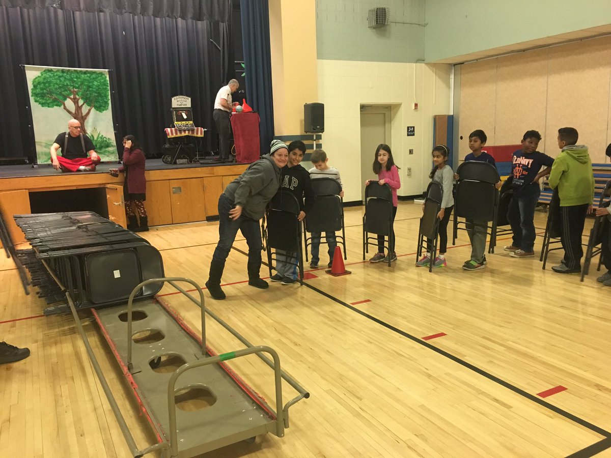 4th Grade students helping Mrs. Zippo clean up the gym after an assembly! Way to take care of your school!! <a href="/SBSDBA/">Brunswick Acres ES</a> <a href="/staceyta/">Stacey Ta</a> @LauraCervino